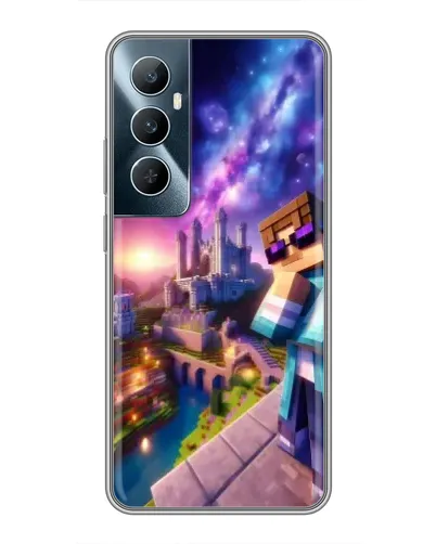 Чехол для Realme C65 с картинкой «Стив и космос»