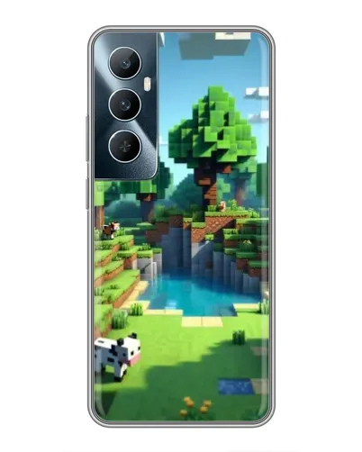 Чехол для Realme C65 с картинкой «Minecraft летний день»