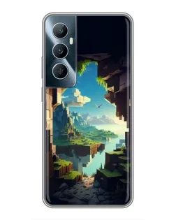 Чехол для Realme C65 с картинкой «Вид из пещеры»