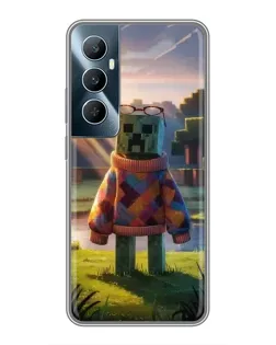 Чехол для Realme C65 с картинкой «Крипер в свитере»