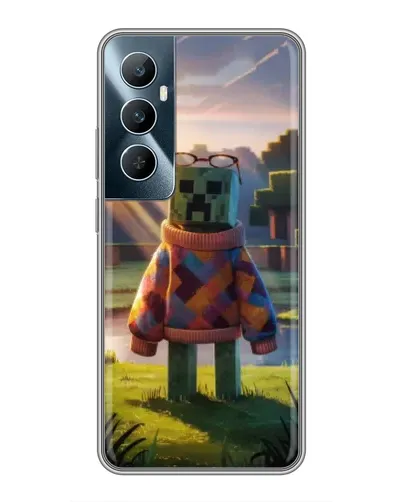 Чехол для Realme C65 с картинкой «Крипер в свитере»