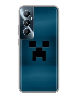 Чехол для Realme C65 с картинкой «Крипер текстура»