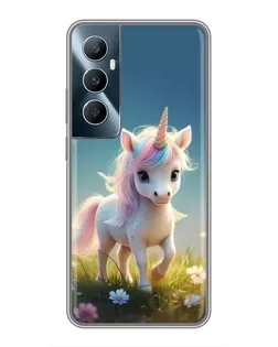 Чехол для Realme C65 с картинкой «Единорог на поляне» Чехол для Realme C65 с картинкой «Единорог на поляне»