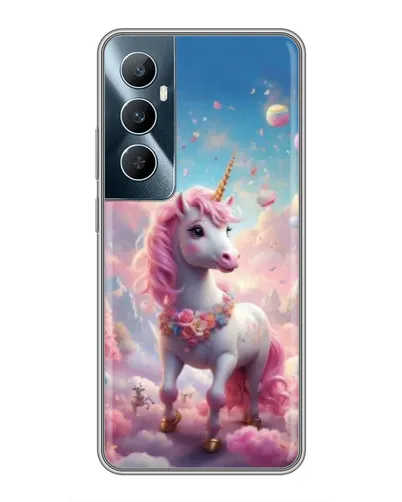 Чехол для Realme C65 с картинкой «Единорог среди облаков» Чехол для Realme C65 с картинкой «Единорог среди облаков»