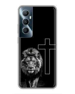 Чохол для Realme C65 з картинкою «Лев та Хрест»