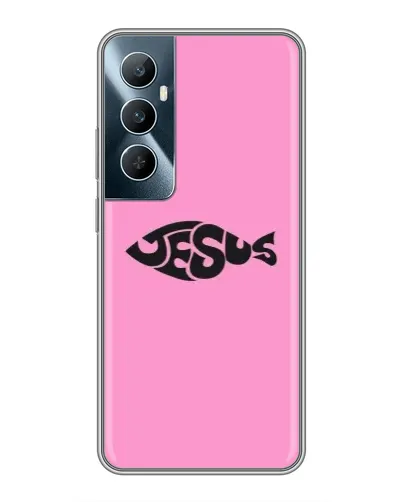Чохол для Realme C65 з картинкою «Рожевий символ Jesus» Чохол для Realme C65 з картинкою «Рожевий символ Jesus»