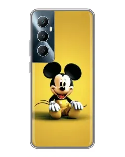 Чехол для Realme C65 с картинкой «Микки на желтом»