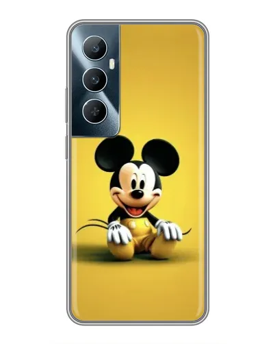 Чехол для Realme C65 с картинкой «Микки на желтом»