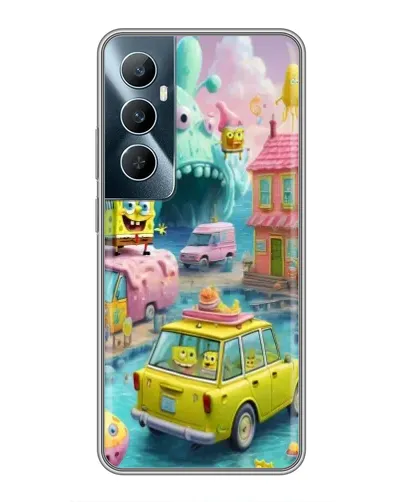 Чехол для Realme C65 с картинкой «Монстр-трак приключения»