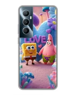 Чехол для Realme C65 с картинкой «Губка Боб Патрик»