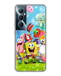 Чехол для Realme C65 с картинкой «Губка Боб и друзья» Чехол для Realme C65 с картинкой «Губка Боб и друзья»
