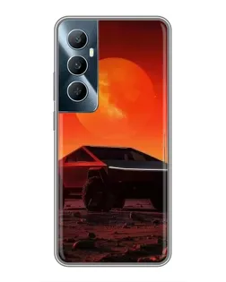 Чохол для Realme C65 з картинкою «Cybertruck на Марсі»