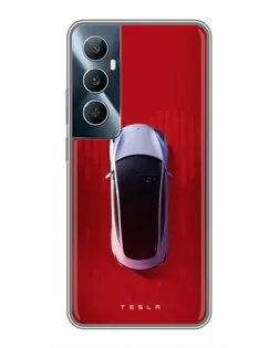 Чохол для Realme C65 з картинкою «Tesla Top View»