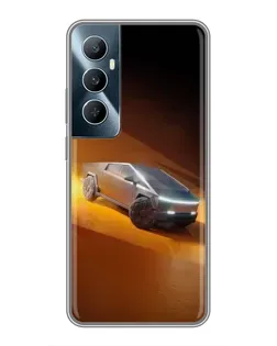 Чохол для Realme C65 з картинкою «Cybertruck у пустелі»