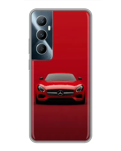 Чехол для Realme C65 с картинкой «Красный Mercedes AMG»