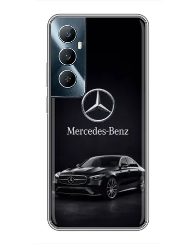 Чехол для Realme C65 с картинкой «Mercedes — решетка радиатора»