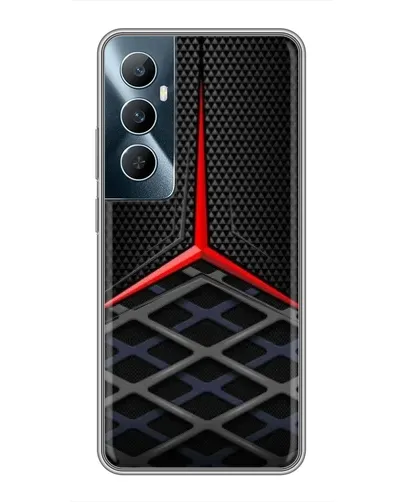 Чехол для Realme C65 с картинкой «Mercedes Carbon Grid»
