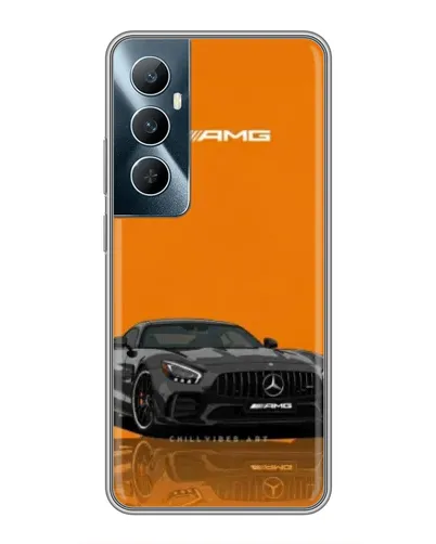 Чехол для Realme C65 с картинкой «Оранжевый Mercedes AMG»