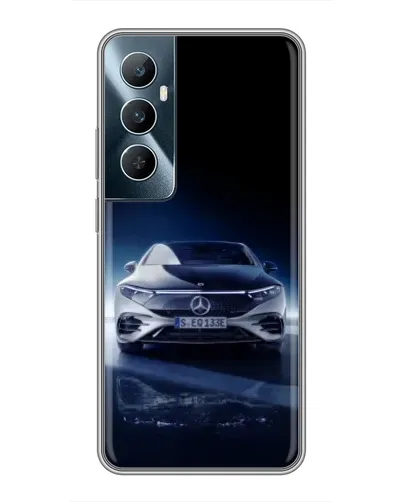 Чехол для Realme C65 с картинкой «Ночной Mercedes EQ»