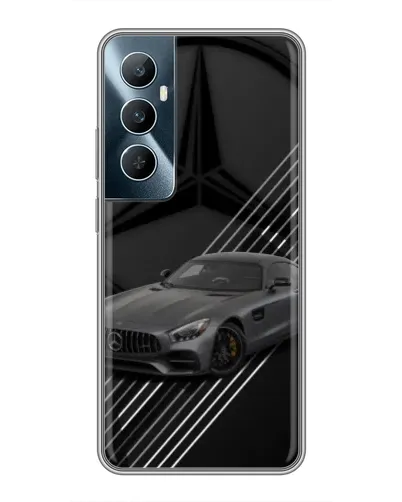 Чехол для Realme C65 с картинкой «Mercedes AMG — графика»