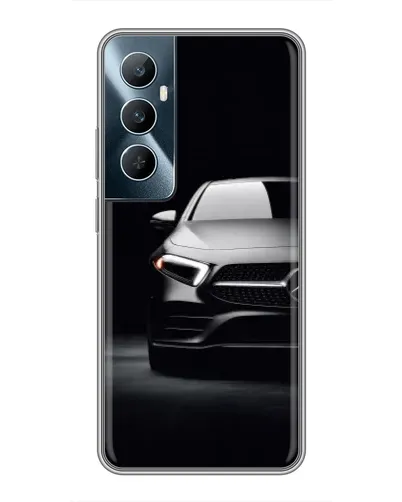 Чехол для Realme C65 с картинкой «Свет фар Mercedes»