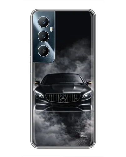 Чехол для Realme C65 с картинкой «Mercedes в дыму»