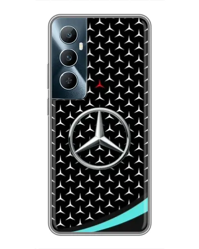Чехол для Realme C65 с картинкой «Mercedes — бирюзовый акцент»