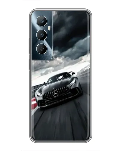 Чехол для Realme C65 с картинкой «Гоночный Mercedes AMG»