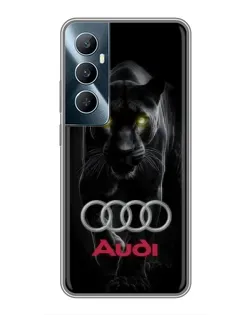 Чохол для Realme C65 з картинкою «Пантера та Audi»