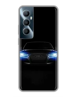 Чохол для Realme C65 з картинкою «Audi в неоні»