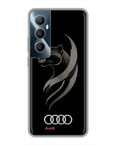 Чехол для Realme C65 с картинкой «Графика — пантера и Audi» Чехол для Realme C65 с картинкой «Графика — пантера и Audi»