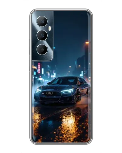 Чехол для Realme C65 с картинкой «Ночной город и Audi» Чехол для Realme C65 с картинкой «Ночной город и Audi»