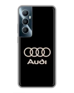 Чохол для Realme C65 з картинкою «Audi — золотий логотип»
