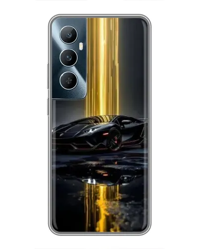 Чехол для Realme C65 с картинкой «Ночной Lamborghini драйв»