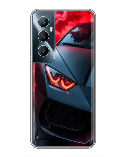 Чехол для Realme C65 с картинкой «Lamborghini красное сияние»