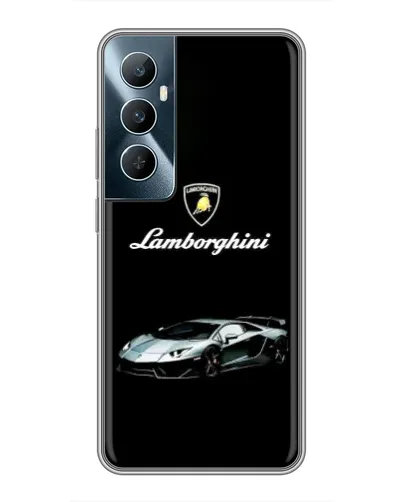 Чехол для Realme C65 с картинкой «Логотип Lamborghini классика»
