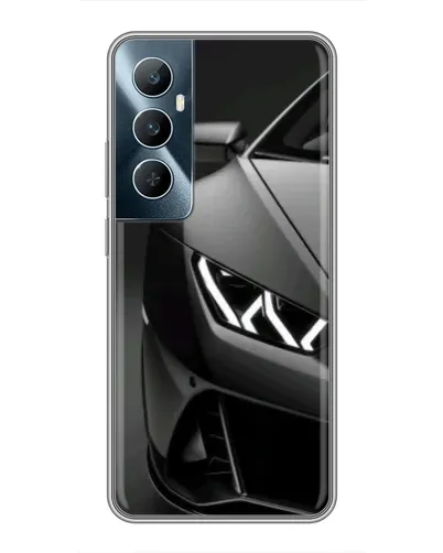 Чехол для Realme C65 с картинкой «Lamborghini фары детализация»