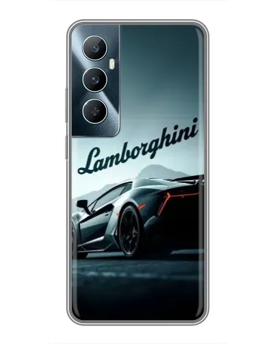 Чехол для Realme C65 с картинкой «Классическая надпись Lamborghini»