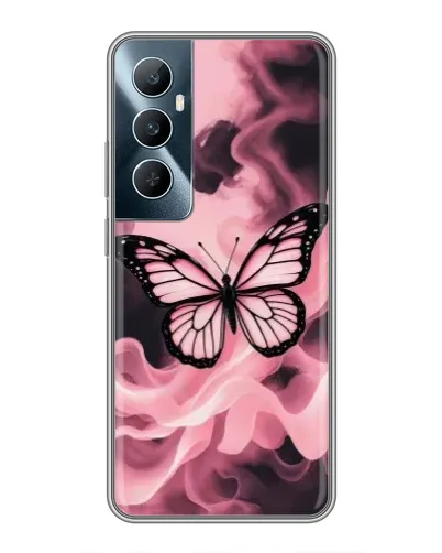 Чохол для Realme C65 з картинкою «Метелик у диму»