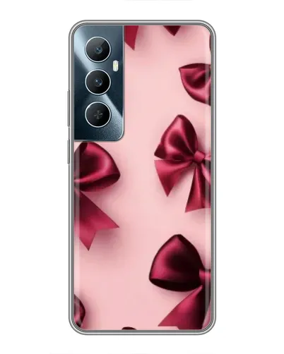 Чохол для Realme C65 з картинкою «Бордовий атлас»