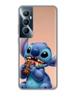 Чохол для Realme C65 з картинкою «Стіч їсть шоколад»