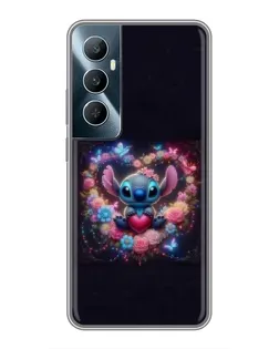 Чохол для Realme C65 з картинкою «Stitch у квітах»