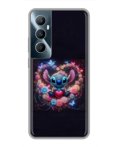 Чохол для Realme C65 з картинкою «Stitch у квітах» Чохол для Realme C65 з картинкою «Stitch у квітах»