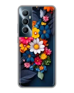 Чехол для Realme C65 с картинкой «Цветочная феерия»