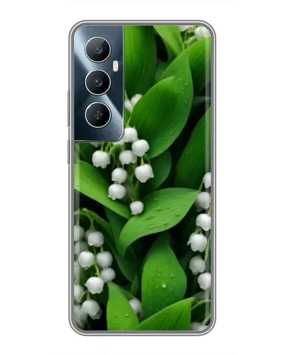 Чехол для Realme C65 с картинкой «Ландыши в зелени»