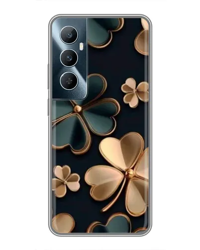 Чехол для Realme C65 с картинкой «Клевер в золоте»