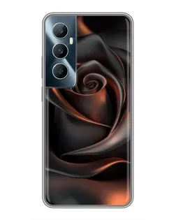 Чехол для Realme C65 с картинкой «Шелковая черная роза»