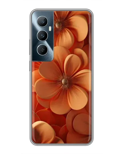 Чехол для Realme C65 с картинкой «Оранжевый макро цветок»