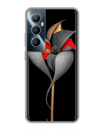 Чехол для Realme C65 с картинкой «Серебряный фантазийный цветок» Чехол для Realme C65 с картинкой «Серебряный фантазийный цветок»