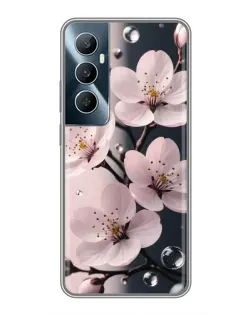 Чохол для Realme C65 з картинкою «Ніжня сакура та краплі»
